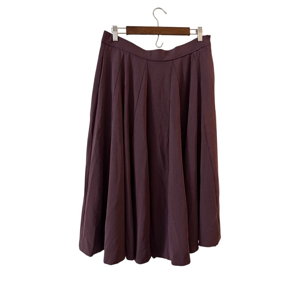 OGL Sandwashed Lyocell Blend Volume Skirt with Pockets NWT Large Purple Grey - Picture 6 of 14